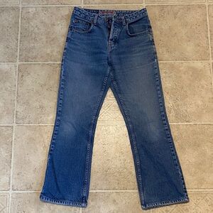 Vintage Button Fly Silver Jeans